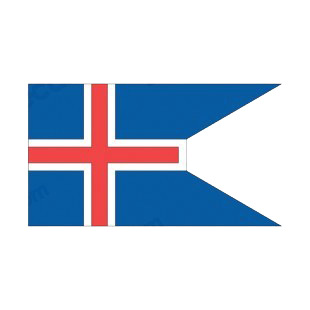 Iceland flag listed in flags decals.