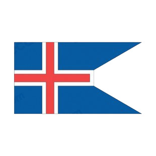 Iceland flag listed in flags decals.
