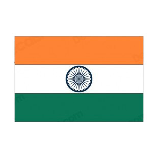 India flag listed in flags decals.