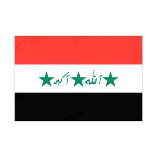 Iraq flag listed in flags decals.