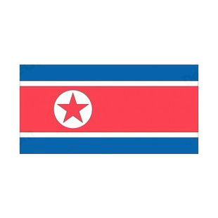 North Korea flag listed in flags decals.