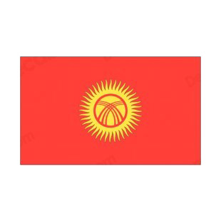 Kyrgyzstan flag listed in flags decals.