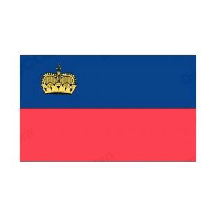 Liechtenstein flag listed in flags decals.