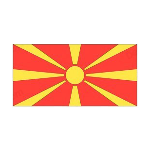 Macedonia flag listed in flags decals.