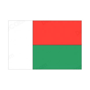 Madagascar flag listed in flags decals.
