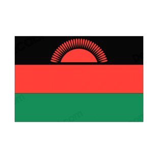 Malawi flag listed in flags decals.