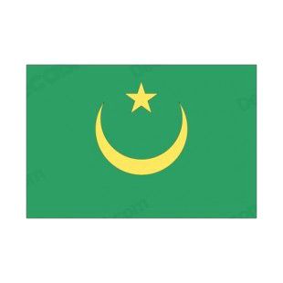 Mauritania flag listed in flags decals.