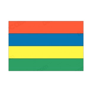 Mauritius flag listed in flags decals.