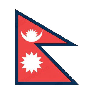 Nepal flag listed in flags decals.
