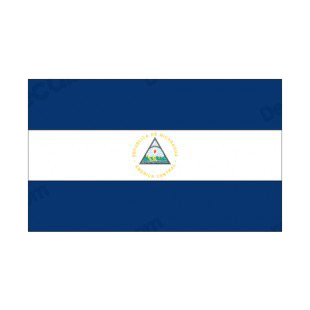 Nicaragua flag listed in flags decals.