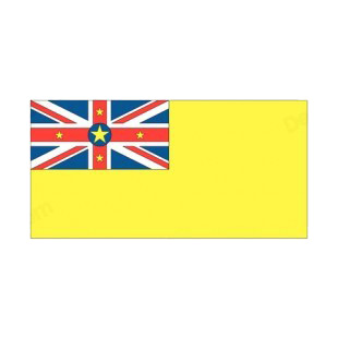 Niue flag listed in flags decals.