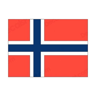 Norway flag listed in flags decals.