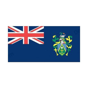 Pitcairn Islands flag listed in flags decals.
