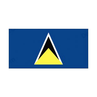 Saint Lucia flag listed in flags decals.
