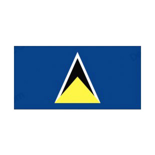 Saint Lucia flag listed in flags decals.