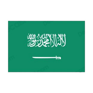 Saudi Arabia flag listed in flags decals.