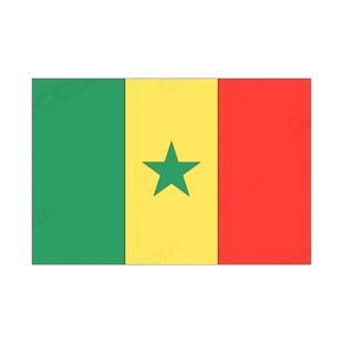 Senegal flag listed in flags decals.