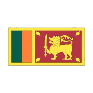 Sri Lanka flag listed in flags decals.
