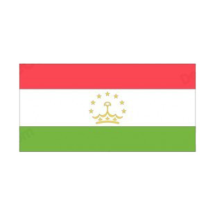 Republic of Tajikistan  flag listed in flags decals.