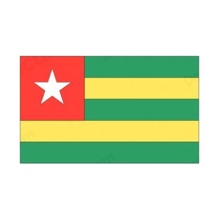 Togo flag listed in flags decals.