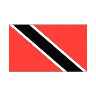 Trinidad and Tobago flag listed in flags decals.