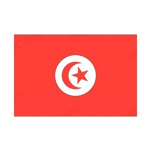 Tunisian flag listed in flags decals.