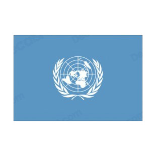 United Nations flag listed in flags decals.