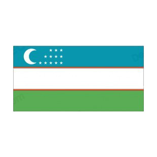 Republic of Uzbekistan flag listed in flags decals.