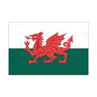 Wales flag listed in flags decals.