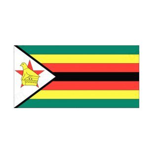 Zimbabwe flag listed in flags decals.