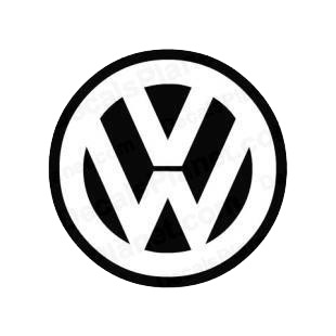 Volkswagen logo listed in famous logos decals.