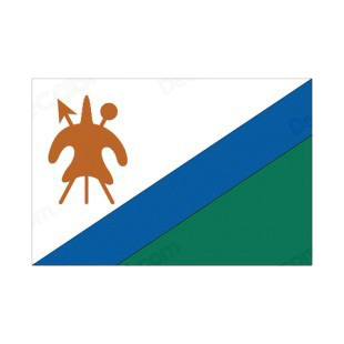 Lesotho flag listed in flags decals.