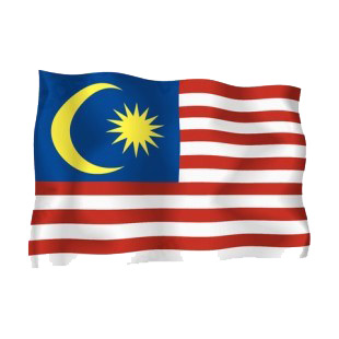 Malaysia waving flag listed in flags decals.