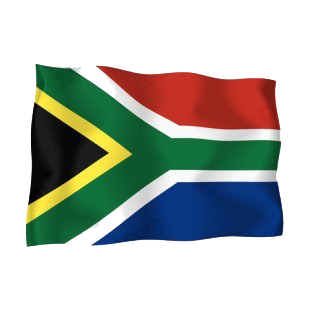 South Africa waving flag listed in flags decals.