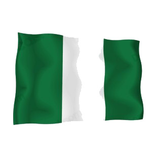 Nigeria waving flag listed in flags decals.