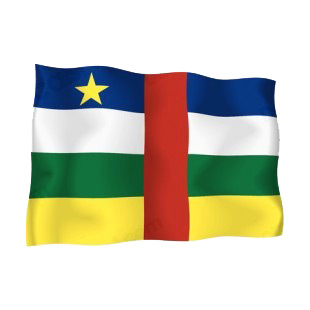 Central African Republic waving flag listed in flags decals.