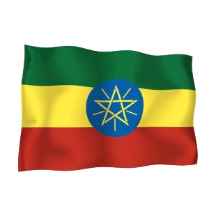 Ethiopa waving flag listed in flags decals.