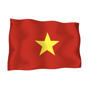 Vietnam waving flag listed in flags decals.