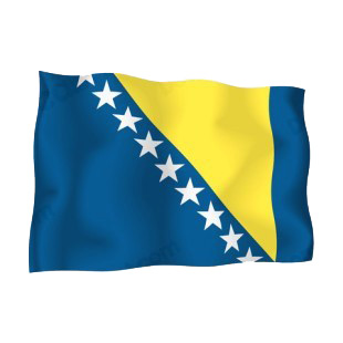 Bosnia and Herzegovina flag listed in flags decals.