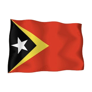 East Timor waving flag listed in flags decals.