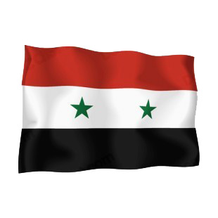 Syria waving flag listed in flags decals.