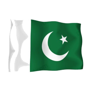 Pakistan waving flag listed in flags decals.