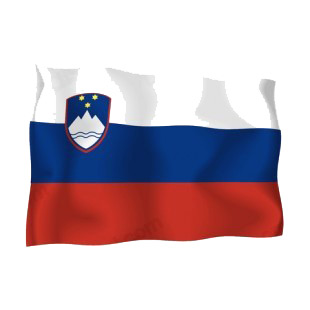 Slovenia waving flag listed in flags decals.