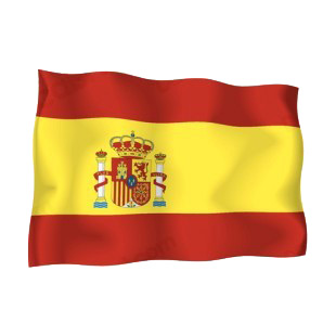 Spain waving flag listed in flags decals.