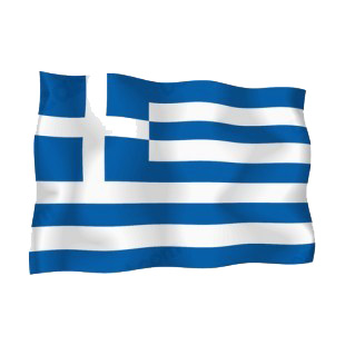 Greece waving flag listed in flags decals.