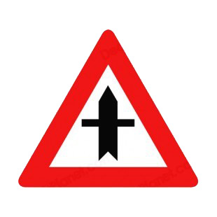 Intersection warning sign listed in road signs decals.