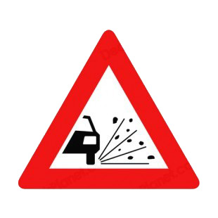 Projection of aggregate warning listed in road signs decals.