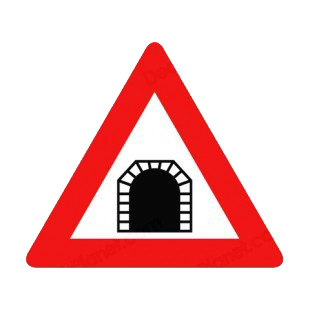 Tunnel warning sign listed in road signs decals.