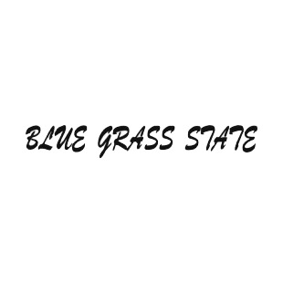 Blue grass state Kentucky state listed in states decals.