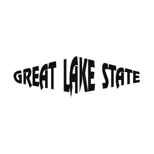 Great lake state Michigan state listed in states decals.